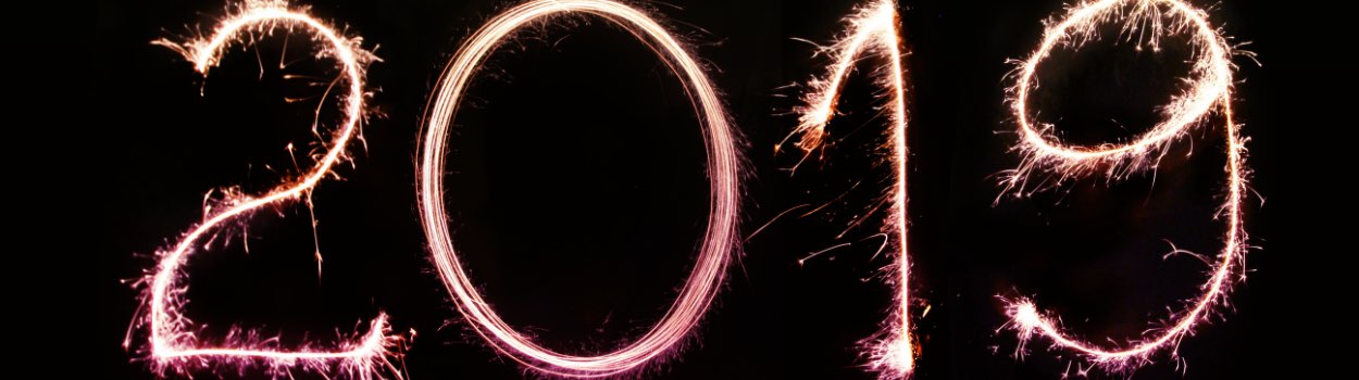 2019 written with sparklers